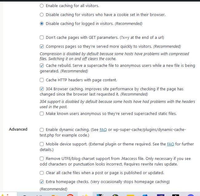 SuperCacheSettings